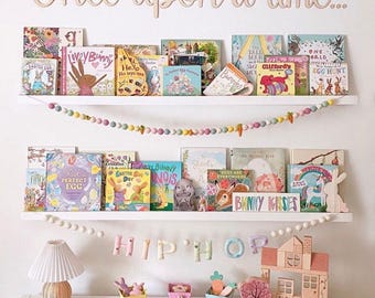 Once upon a time | Wall decal | 3D Wall Decal | Kids Bedroom Decor | Organization | Book Storage | Office Decor | Playroom Decor | Nursery