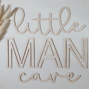 Little man Cave sign | Playroom Decor | Nursery Decor | Word Signs | Kids Decor | jungle decor | man cave | playRoom | nursery