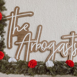 Last Name Cut Out Sign | Last Name Sign 3D Wood | Wedding Name Sign | Wedding Sign | Last Name Sign | Cut Out Name Sign | Large Wood Cut Out