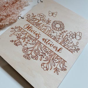 Artwork Storage Book | Kids Artwork Display | Artwork Display | Wooden Book | Kids Art | Display | Custom Book | Storage | Organization |