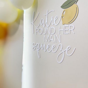 Main Squeeze Bridal Shower | Custom Backdrop sign | Custom text Words | Party Backdrop | Wedding Backdrop | Shower Backdrop | Personalized