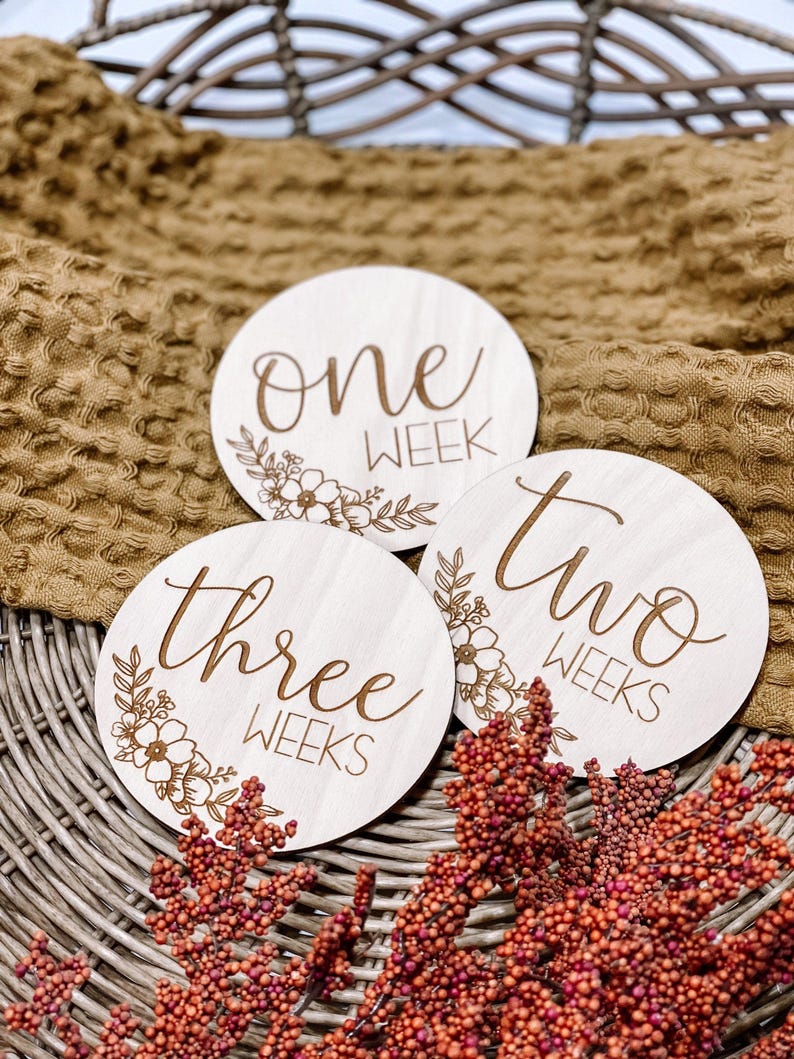 Floral Baby Milestone Cards | Baby Shower Gift | Baby Milestone Photos ...