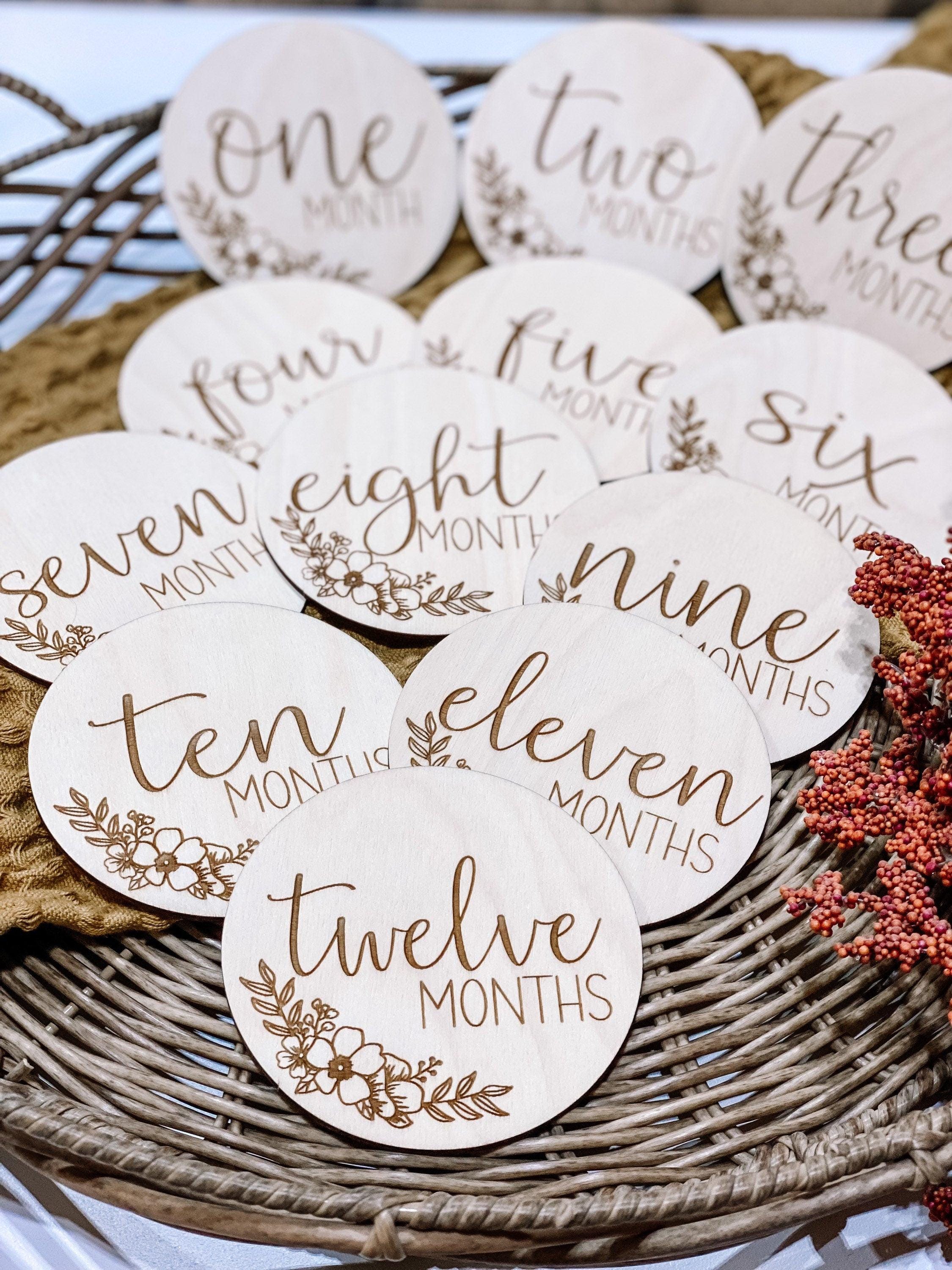 Floral Baby Milestone Cards | Baby Shower Gift | Baby Milestone Photos ...
