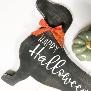 Happy Halloweenie Dachshund Dachshund Sign Halloween Sign Dog Sign Fromt Door Sign Wiener Dog Sign Halloweenie Dog Mom image 2