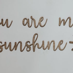 You are my sunshine Decal | Wood Wall Decor | Nursery Wall Decor | Playroom Decor | Sun decal | Boho Sun Decor | Sunshine Nursery | Sun baby