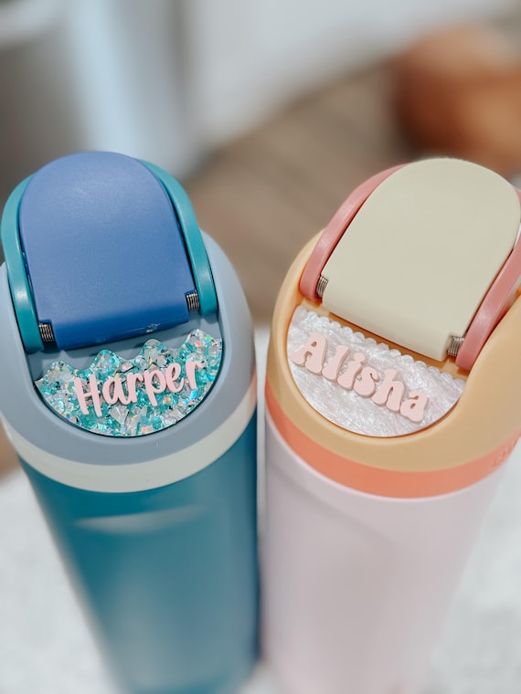 Personalized Custom Name Owala FreeSip Name Plate, Water Bottle Name Tag, Acrylic Lid Topper, Tumbler Accessory, Tumbler Tag, Kid Cup Topper