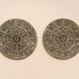 Miniature Gotham City Manhole Cover Coasters