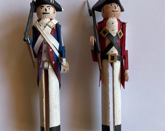 Toy Soldiers Clothes Pin Handmade Christmas Ornaments