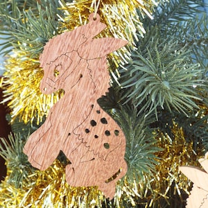 donkey christmas ornament