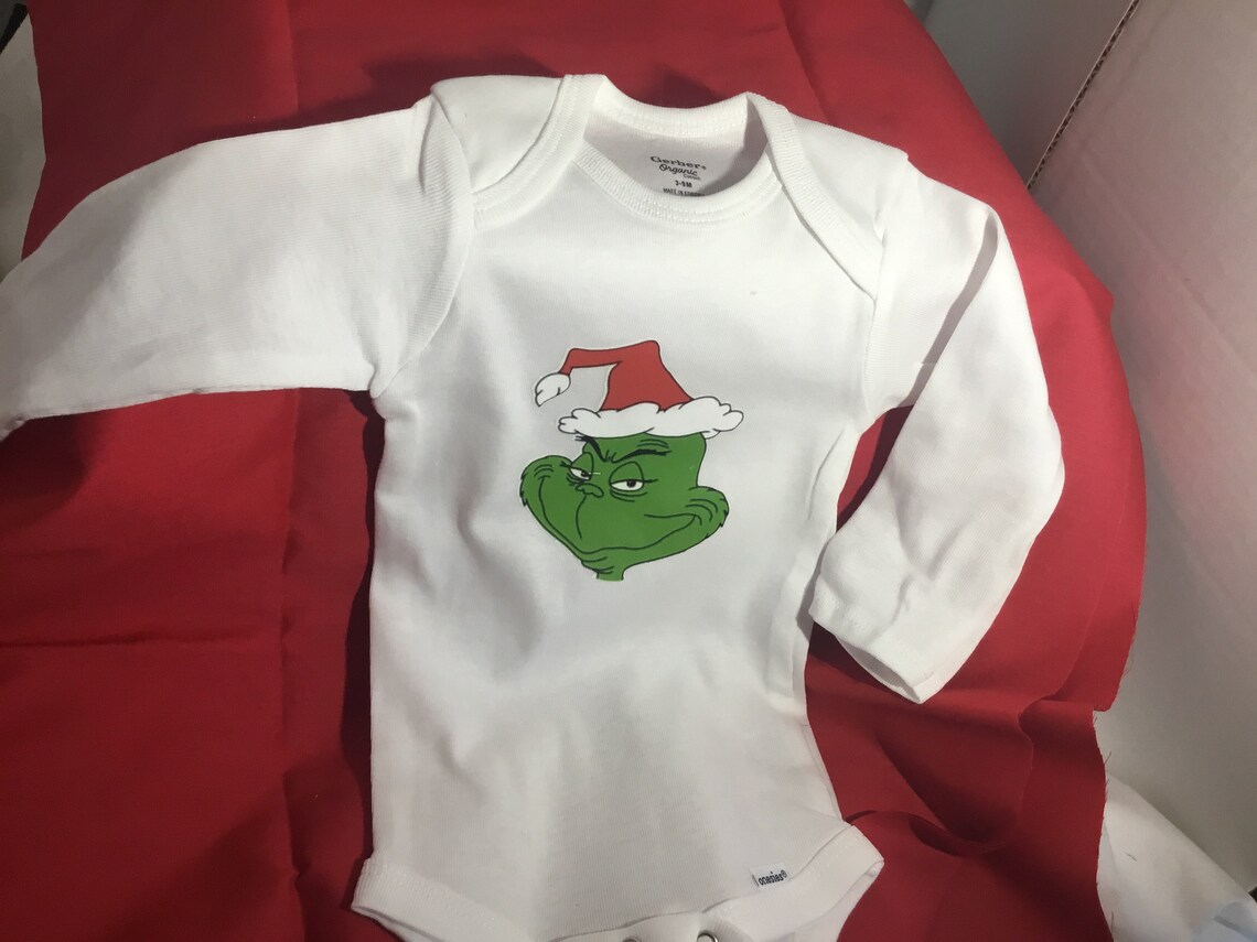 Christmas Grinch Baby Bodysuit Etsy