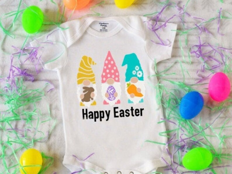 Gnomes Easter Baby Bodysuit