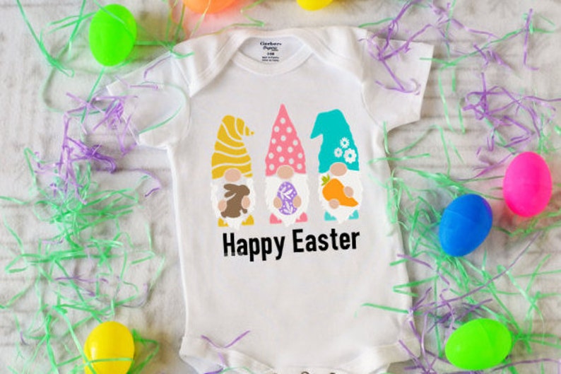 Gnomes Easter Baby Bodysuit