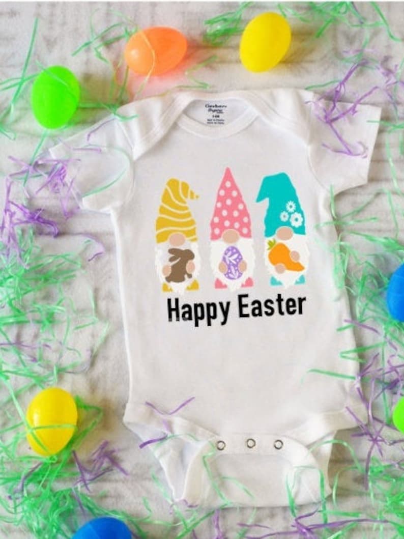 Gnomes Easter Baby Bodysuit