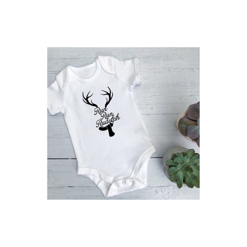 Baby Bodysuit Run Run Rudolph