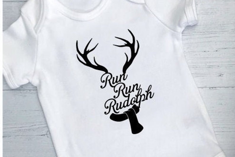 Baby Bodysuit Run Run Rudolph