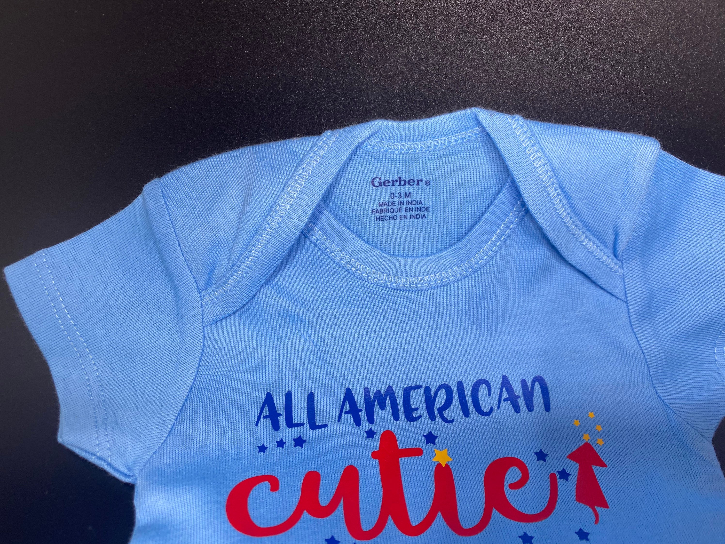 Baby Blue Bodysuit all American Cutie Etsy UK