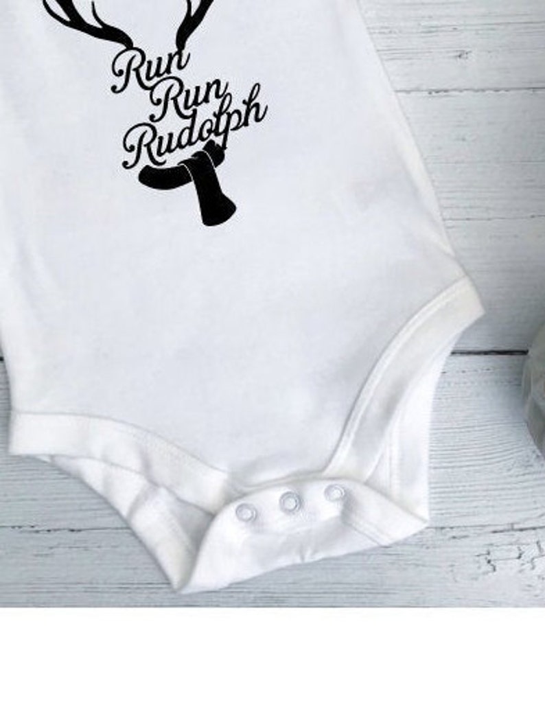 Baby Bodysuit Run Run Rudolph