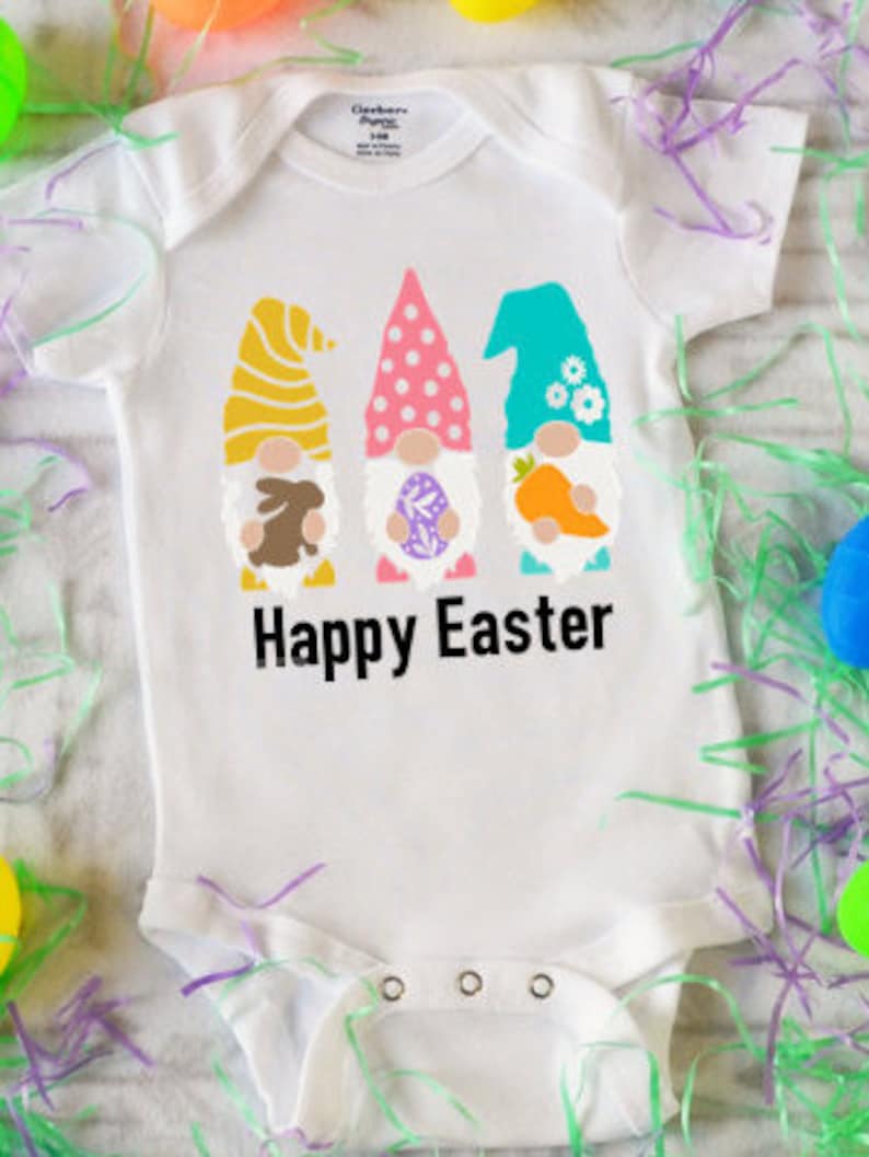 Gnomes Easter Baby Bodysuit