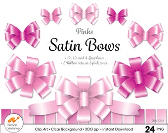 pink bows clipart, pink png bow, cute bow, gift bow png, printable bows ribbons, digital bows clipart for birthday, wedding, baby girl