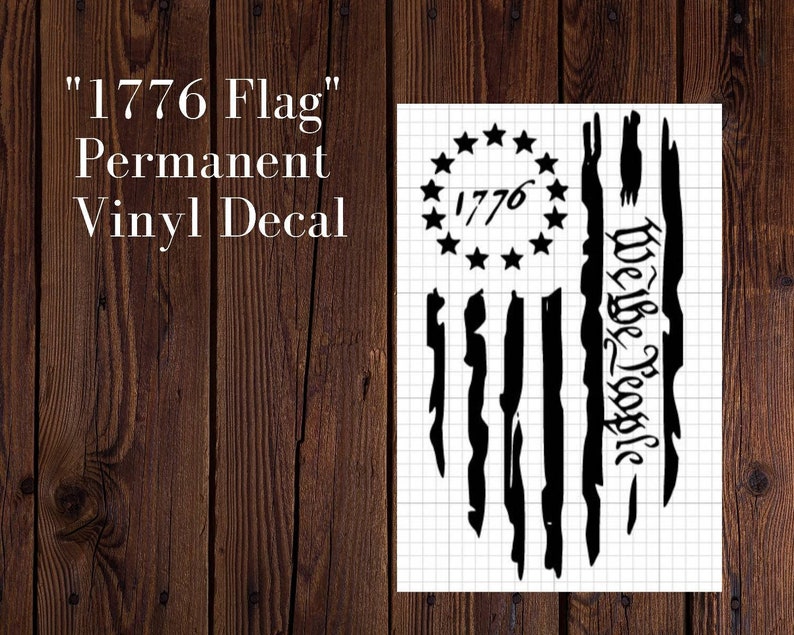We the People Stcker 1776 Decal Patrotc Decal US Flag - Etsy
