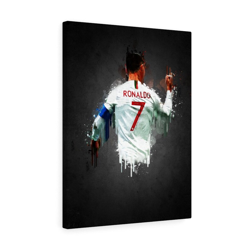 Cristiano Ronaldo Canvas sports soccer wall art postercanvas home decor great in a man cave or kids room CR7 artwork football print CANVAS