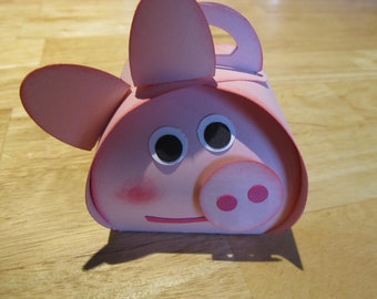 Pink Pig Treat Holder Kids' Birthdays Party Favors Candy Holders Kids' Gifts Small Toys