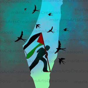 Palestina kaart afdrukken, routekaart poster, دولة فلسطين Jeruzalem Gaza, stadskaart kunst, kamer muur kantoor decor, afdrukbare kaart afbeelding 2