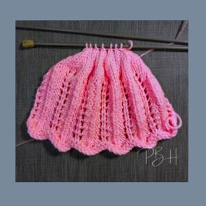 Stickmönster för Lacy Baby Hat, mössa för nyfödda flickor med för tidigt för tidigt tillstånd (PDF-nedladdning) bild 5