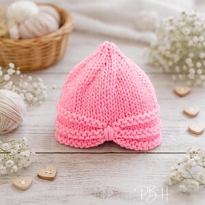 Preemie/Small Newborn Baby Turban Hat Knitting Pattern, Beanie Pattern for Premature/low weight newborns (PDF Digital Download)