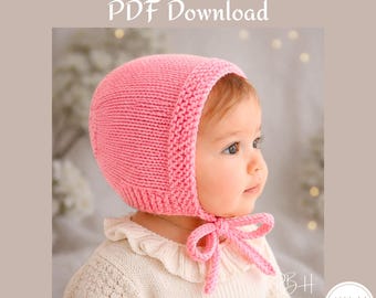 Patrón sencillo para tejer un gorro de bebé con lana DK, tallas para recién nacidos prematuros (descarga en PDF)