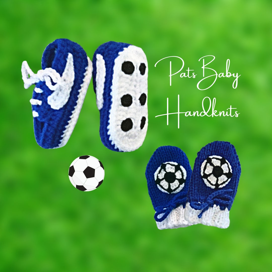 Baby Football Boots and Mittens Set Baby Boy Christmas Gift Etsy UK