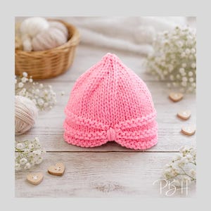 Preemie/Small Newborn Baby Turban Hat Knitting Pattern, Beanie Pattern for Premature/low weight newborns (PDF Digital Download)