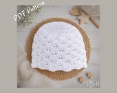 BABY HAT Crochet Pattern, Hat Pattern 3 sizes:  Preemies/Newborns, Crochet Baby Beanie, PDF Download, Make Gift for Baby, Craft Supply