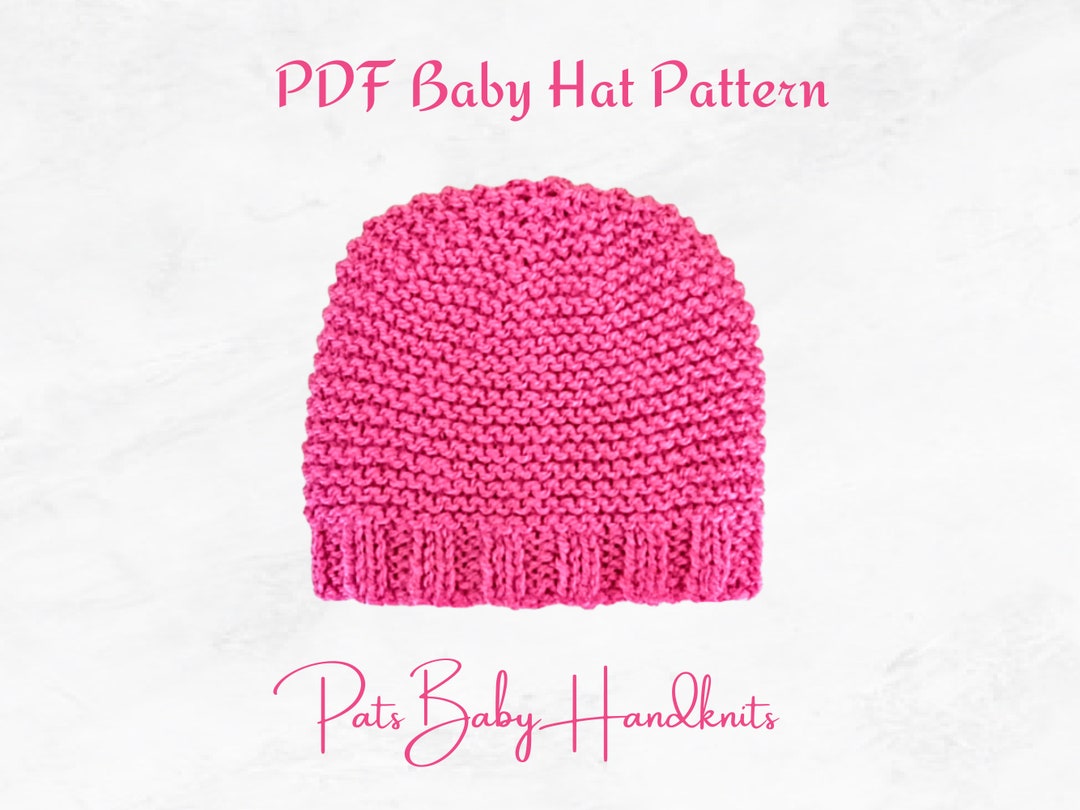 Baby Hat Knitting Pattern, Pattern for Preemie to Newborn Hat, PDF ...
