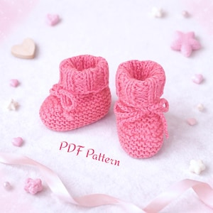 Baby Booties Strickmuster | Leichte Neugeborenen Booties | Sofort PDF Download | Anfänger freundlich Strick-Baby-Schuhe | Baby-Dusche-Geschenk