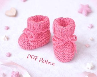 Baby Booties Knitting Pattern | Easy Newborn Booties | Instant PDF Download | Beginner Friendly Knit Baby Shoes | Baby Shower Gift