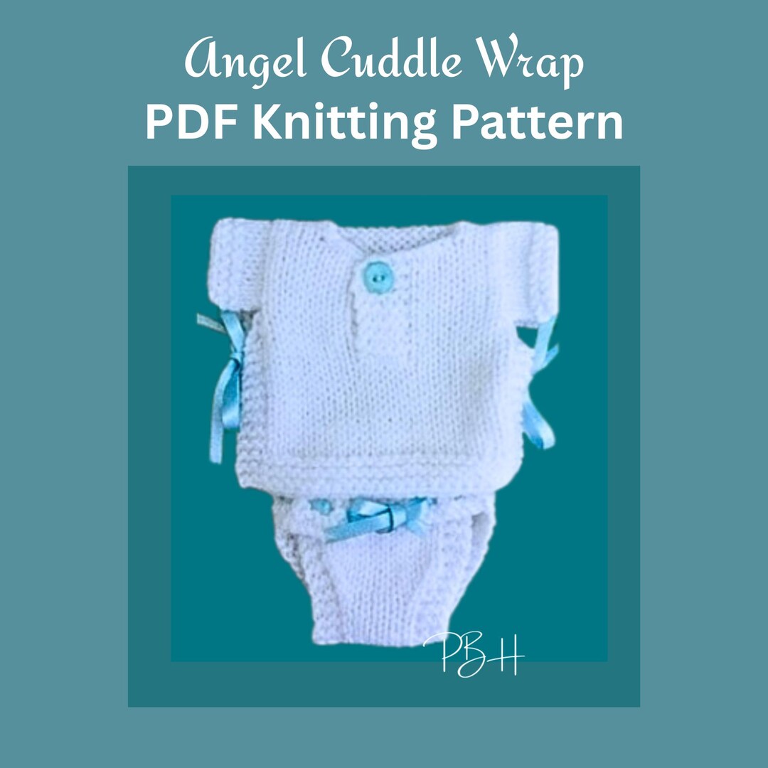 Angel Baby Cuddle Wrap Knitting Pattern, Charity Outfit Knitting (PDF ...