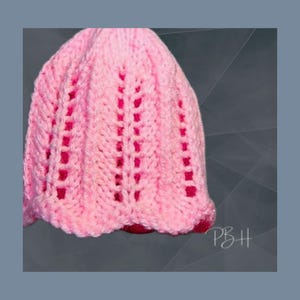 Stickmönster för Lacy Baby Hat, mössa för nyfödda flickor med för tidigt för tidigt tillstånd (PDF-nedladdning) bild 3