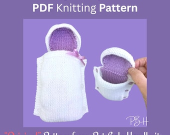 Angel Baby Knitting Pattern, Charity Pattern Baby Born Sleeping, Angel Sleeping Bag, PDF Download, Doll Knitting, Stillborn Sleeping Bag