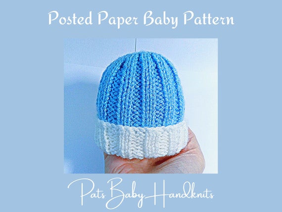 Straight needle baby hat pattern sales