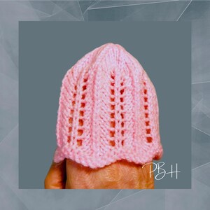 Stickmönster för Lacy Baby Hat, mössa för nyfödda flickor med för tidigt för tidigt tillstånd (PDF-nedladdning) bild 6