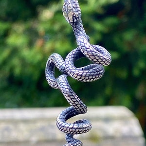 3 Dimensional Stainless Steel Snake Pendant Necklace image 3