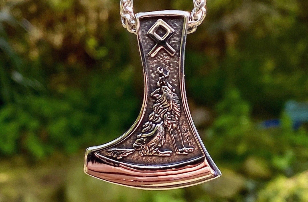 Stainless Steel Viking Axe Pendant Necklace India
