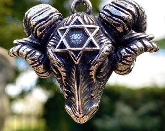 Large And Heavy Stainless Steel Ram Pendant Necklace