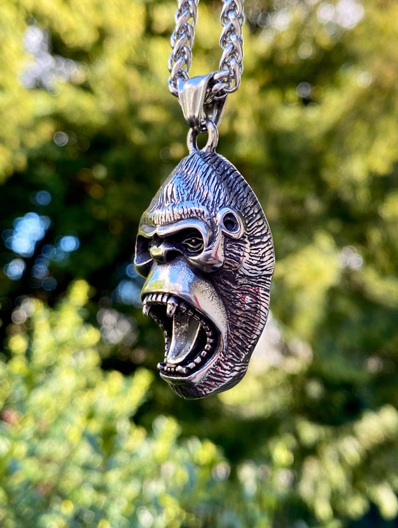 Silver 2024 gorilla pendant