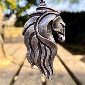 Stunning Large Celtic Horse Pendant Necklace