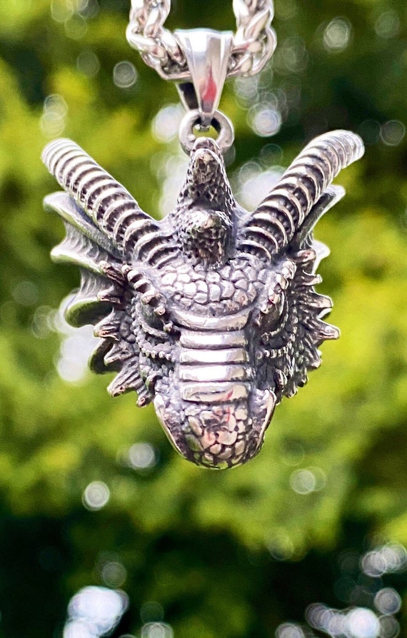 Stainless steel dragon pendant sale