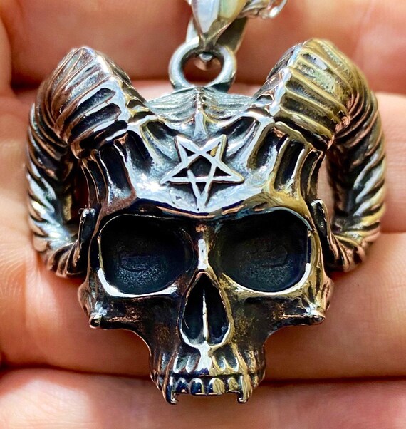 Large cheap skull necklace