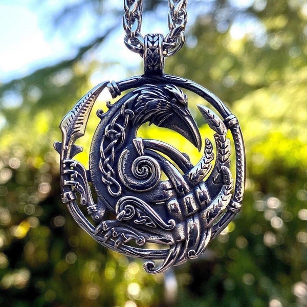 Stainless Steel Phoenix Pendant Necklace