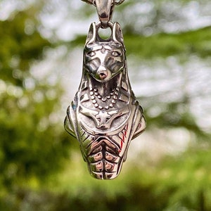 Stainless Steel Anubis Pendant Necklace